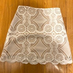 Abercrombie and Fitch White Lace Skirt